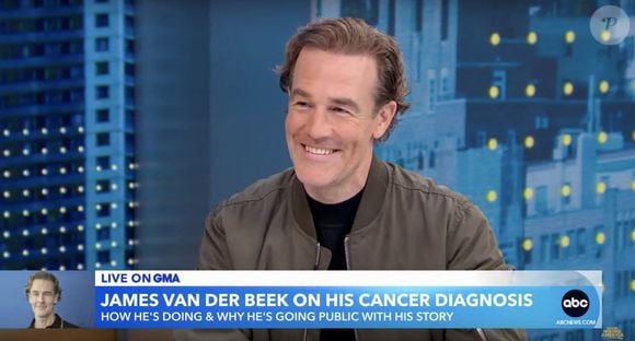 James Van Der Beek en larmes sur le plateau de l'émission "Good Morning America" à New York, le 3 décembre 2024 @Backgrid UK/ Bestimage