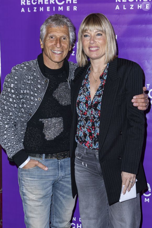 Nagui et sa femme Mélanie Page au photocall de la soirée de gala de la Fondation Recherche Alzheimer- Paris 2026 à l'Olympia le 30 mars 2026. © Borde / Rindoff / Bestimage