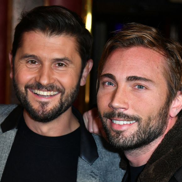Christophe Beaugrand et son mari Ghislain Gelin -  Avant-Première du film "Aline" au Grand Rex à Paris le 25 octobre 2021. © Veeren/Bestimage