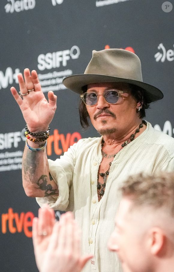 L'acteur et réalisateur Johnny Depp lors de la conférence de presse du film 'Modì', à l'occasion de la 72e édition du Festival du film de San Sebastian, le 24 septembre 2024, à San Sebastian, Guipuzcoa, Pays basque (Espagne). Photo by Unanue/Europa Press/ABACAPRESS.COM