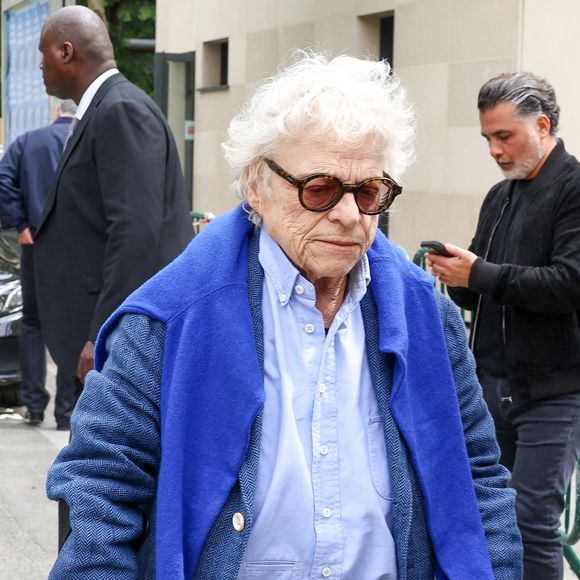 Exclusif - Josée Dayan - Obsèques du producteur François Bennaceur (Ben Naceur) au cimetière ancien de Neuilly-sur-Seine, France, le 13 mai 2024.