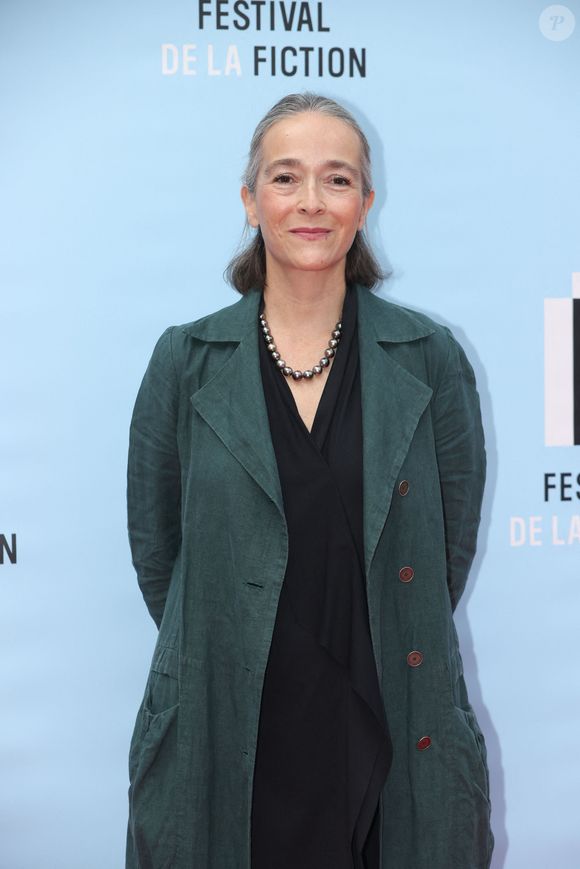 Delphine Ernotte-Cunci, Présidente du Groupe France Télévision - Photocall avec les intervenants du Grand débat lors du Festival de la Fiction de La Rochelle. Le 17 septembre 2021
© Jean-Marc Lhomer / Bestimage