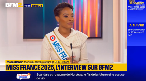 Angélique Angarni-Filopon (Miss France 2025) sur BFM2