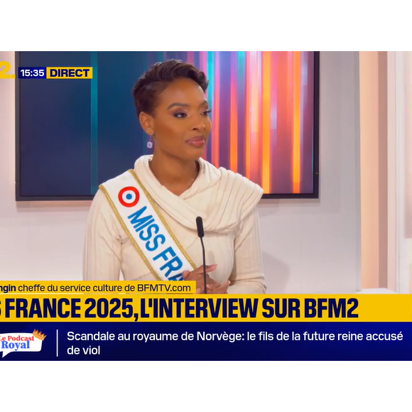 Angélique Angarni-Filopon (Miss France 2025) sur BFM2