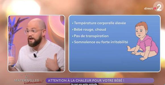 Et ceux du coup de chaud

Le docteur Jules Fougères, pédiatre urgentiste au CHU de Rouen, dans "La maison des maternelles" sur France 2.