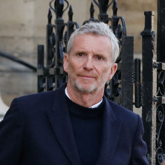 Denis Brogniart - Sorties des obsèques de Jean-Pierre Pernaut en la Basilique Sainte-Clotilde à Paris le 9 mars 2022. 

© Christophe Clovis / Bestimage