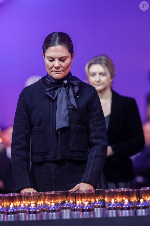 Victoria de Suède lors de la cérémonie de commémoration du 80ème anniversaire de la libération d'Auschwitz au Mémorial et musée d'Auschwitz-Birkenau le 27 janvier 2025.
© Marek Klimek/NewsPix/ABACAPRESS.COM
