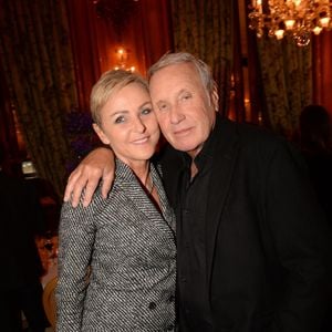 Exclusif - Yves Rénier et sa femme Karin - Dîner de Gala organisé dans les Salons de l'hôtel Le Bristol Paris en présence de la direction des hôtels de l'île de Saint-Barthélemy, le 1er décembre 2017. © Rachid Bellak/Bestimage