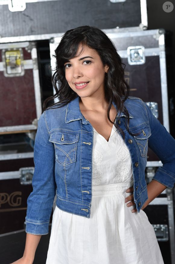 EXCLUSIF. Indila lors du concert M6 Live qui s'est tenu à Issy-les-Moulineaux, près de Paris, en France, le 14 juin 2014. L'émission sera diffusée sur M6 Music Hits. Photo by Nicolas Gouhier/ABACAPRESS.COM