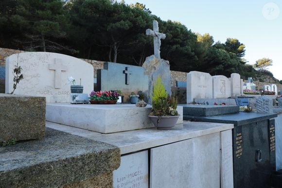 Illustration du caveau familial de la famille Bardot au cimetière marin de Saint-Tropez le 29 décembre 2025. Brigitte Bardot y sera inhumée aux côtés de son père, Louis Bardot (1896-1975) et de sa mère Anne-Marie Mucel (1912-1978). Brigitte Bardot est décédée le 28 décembre 2025, à l'âge de 91 ans.
© Franz Chavaroche / Bestimage