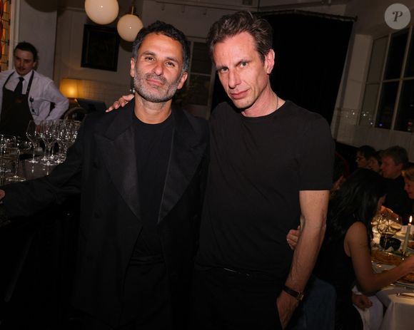 Nicolas Dreyfus, Erik Torstensson au dîner organisé par Frame au château Voltaire lors de la Fashion Week de Paris  (fashion week (PFW)) le 8 mars 2025. Backgrid USA / Bestimage