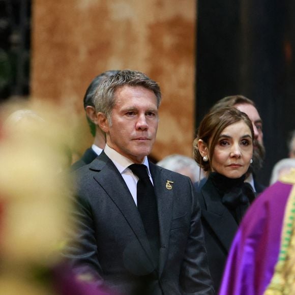 Le prince Emmanuel-Philibert de Savoie, La princesse Clotilde Courau de Savoie - La cérémonie funéraire de Victor Emmanuel de Savoie, fils du dernier roi d'Italie, en la cathédrale Saint-Jean-Baptiste de Turin, le 10 février 2024
©SGP / BESTIMAGE
