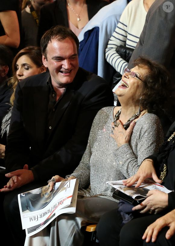 Quentin Tarantino et Claudia Cardinale - Soirée d'ouverture du Grand Lyon Film Festival Lumière 2013 avec un hommage a Jean-Paul Belmondo et la projection du film "Un singe en hiver" a la Halle Tony Garnier a Lyon le 14 Octobre 2013.

©Bestimage