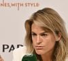 Dont une critique sur l'attitude des joueurs français

Amélie Mauresmo en conférence de presse lors des Internationaux de France de tennis de Roland Garros le 9 juin 2024.