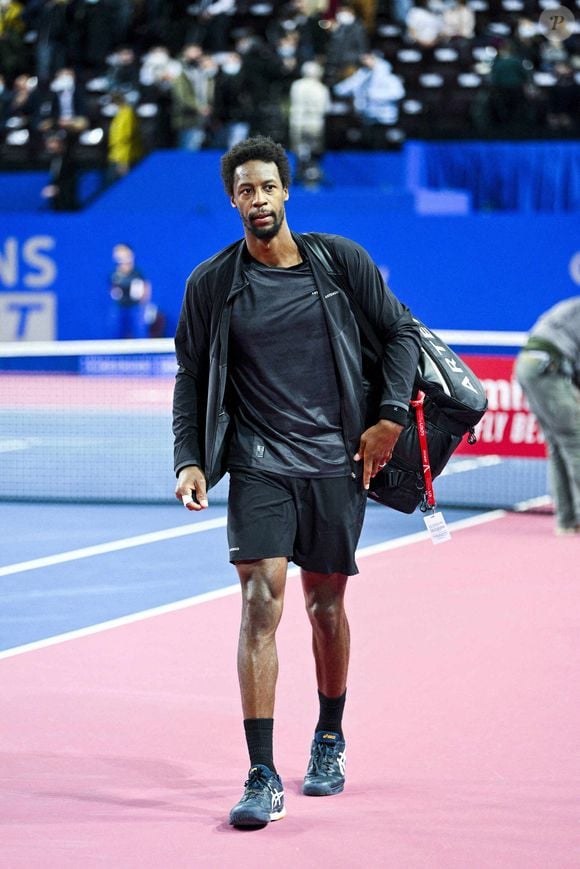 Sortie de Gael Monfils (Fra) lors de l' Open de tennis Sud de France 2022 à Montpellier le 3 février 2022. © JB Autissier / Panoramic / Bestimage