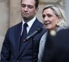 Le premier ministre reçoit Marine Le Pen, présidente du groupe Rassemblement National à l'Assemblée nationale et Jordan Bardella, président du Rassemblement National, à Matignon, à Paris, le 16 décembre 2024. © Stéphane Lemouton / Bestimage