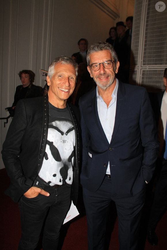 Nagui et Michel Cymes lors de la soirée de gala "Enfance Majuscule" au profit de l'enfance maltraitée à la Salle Gaveau à Paris le 7 octobre 2024.

© Philippe Baldini / Bestimage