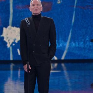 Le chanteur Sting est l'invité de l'émission Che tempo che fa à Milan le 8 décembre 2024. SGP / BESTIMAGE