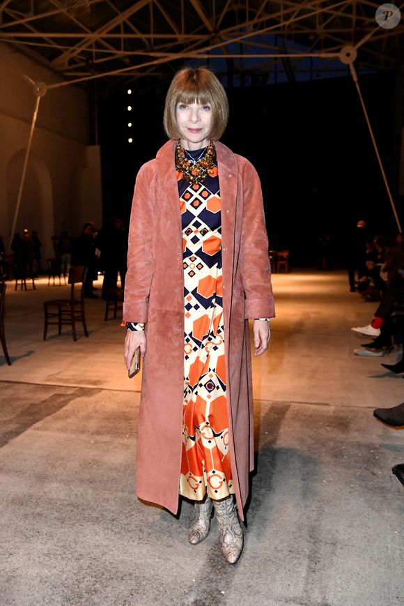 Anna Wintour au défilé de mode "Jil Sander" lors de la fashion week à Milan. Bestimage