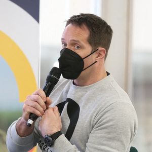 Thomas Pesquet à la conférence de presse de la semaine olympique et paralympique à Pulse, à Saint-Denis, près de Paris, France, le 17 janvier 2022. Photo par Jerome Domine/ABACAPRESS.COM