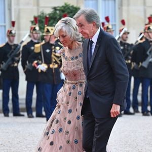 Hélène Mercier-Arnault et Bernard Arnault - Dîner d'état de l'Elysée pour le président sud-coréen Lee Jae Myung le 8 septembre 2026  © Christian Liewig/Bestimage