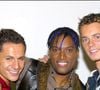 ... qui évoluait désormais en solo après s'être séparé des Linkup...

© Pierre Hounsfield /Milton /ABACA. 52439-6. Paris-France, 6 novembre 2003. Les gagnants de l'émission Pop Star, les Linkup avec Otis, Matthieu et Lionel participent à une fête avec leurs professeurs à l'Etoile à Paris pour célébrer leur victoire.