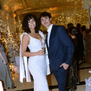 Exclusif - Vaimalama Chaves (Miss France 2019) et son compagnon Nicolas Fleury - L’hôtel The Peninsula Paris présente son univers féérique pour Noël le 30 novembre 2023 . © Rachid Bellak / Bestimage