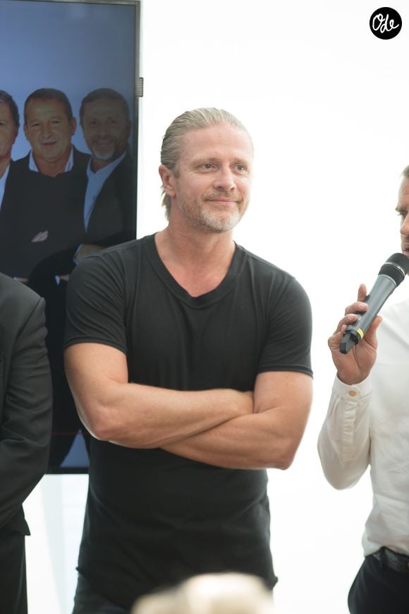 Emmanuel Petit - Conférence de presse de la rentrée de la station de radio RMC à la maison de l'Alsace sur les Champs-Elysées à Paris le 31 aout 2017. Agence / Bestimage