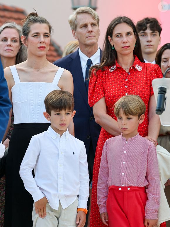 Charlotte Casiraghi, Balthazar Casiraghi-Rassam, Tatiana Santo Domingo, Maximilian Casiraghi. Photo par Claudia Albuquerque / Bestimage