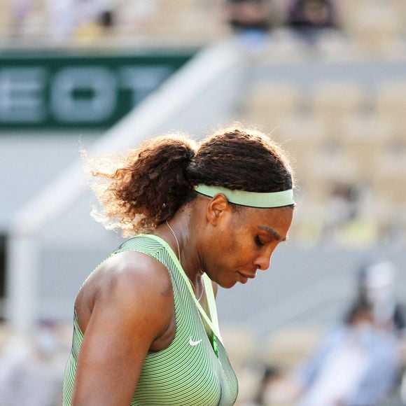 Serena Williams battue par E.Rybakina en 8ème de finale (6/3-7/5) lors des internationaux de France de Tennis de Roland Garros 2021, le 6 juin 2021. © Dominique Jacovides/Bestimage
