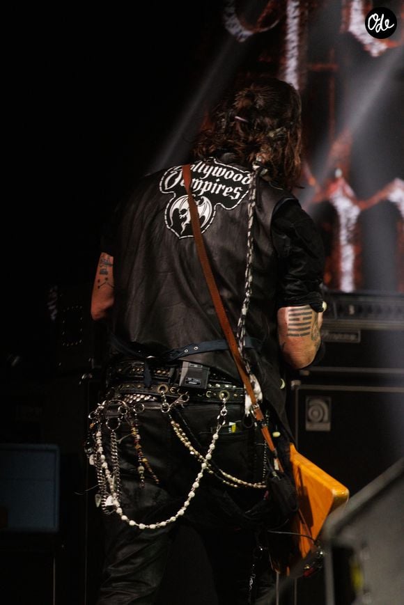 Johnny Depp - Concert du groupe Hollywood Vampires à l'Adidas Arena à Paris le 26 août 2026. © Jasmine Aissaoui / Bestimage