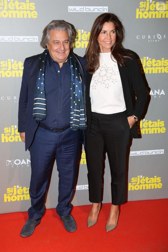 Christian Clavier et sa femme lors de la première de Si J'etais un Homme au Gaumont Opera, a Paris, France, le 21 Fevrier 2017. Photo Jerome Domine/ABACAPRESS.COM