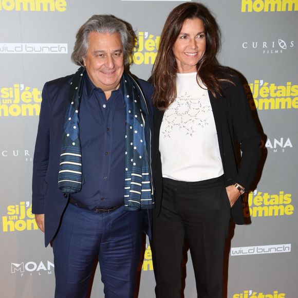 Christian Clavier et sa femme lors de la première de Si J'etais un Homme au Gaumont Opera, a Paris, France, le 21 Fevrier 2017. Photo Jerome Domine/ABACAPRESS.COM