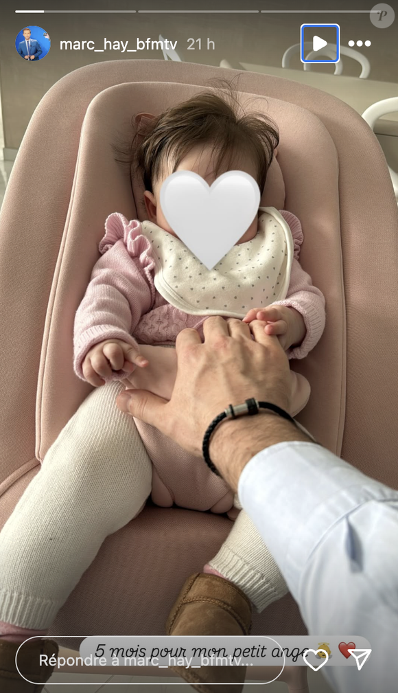 "5 mois pour mon petit ange", s'est-il réjouit

Marc Hay (BFMTV) avec sa fille