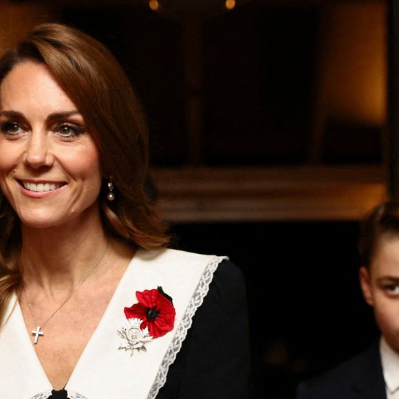 Catherine (Kate) Middleton, princesse de Galles, Le prince George de Galles - La famille royale britannique assiste au Festival du Souvenir de la Royal British Legion, en l'honneur des militaires, au Royal Albert Hall à Londres, le 8 novembre 2025.