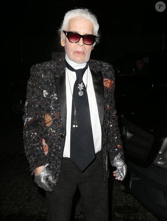 Karl Lagerfeld - People à leur arrivée à la soirée Chanel à New York. Le 23 octobre 2017. © AGENCE / BESTIMAGE