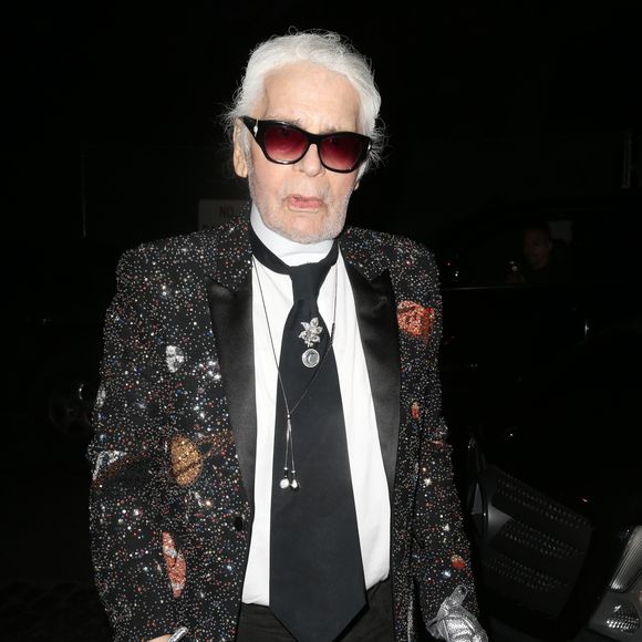Karl Lagerfeld - People à leur arrivée à la soirée Chanel à New York. Le 23 octobre 2017. © AGENCE / BESTIMAGE