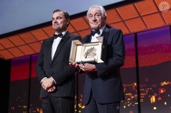 Leonardo DiCaprio et Robert De Niro (palme d'or d'honneur) - Les célébrités lors de la cérémonie d'ouverture du 78ème Festival International du Film de Cannes, le 13 mai 2025.

© Borde / Jacovides  / Moreau / Bestimage