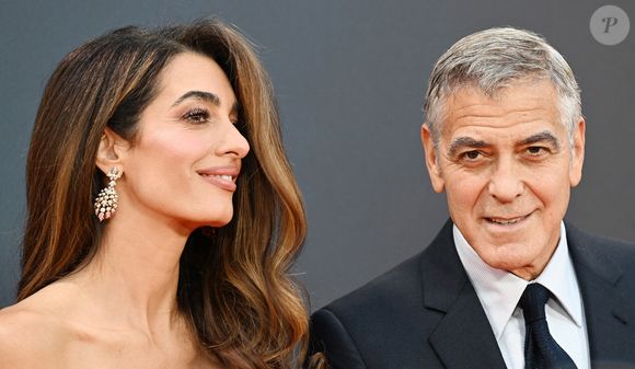 L'acteur américain George Clooney et l'avocate britannique Amal Clooney assistent à la première de Jay Kelly au 69e Festival du film de Londres du BFI à Londres, Angleterre, le vendredi 10 octobre 2025. Photo par Rune Hellestad/UPI/ABACAPRESS.COM