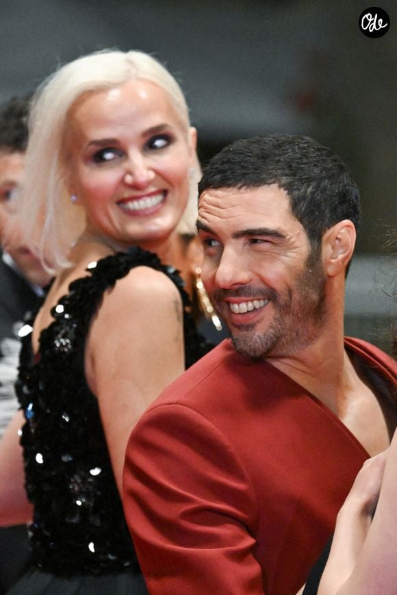 Julia Ducournau et Tahar Rahim lors de la première du film "Alpha", à Cannes, en France, le 19 mai 2025, dans le cadre du 78e Festival de Cannes. 

Photo de Aurore Marechal/ABACAPRESS.COM