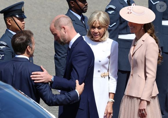 Le prince et la princesse de Galles accueillent le président Emmanuel Macron et sa femme Brigitte Macron à Northolt pour une visite d'état de trois jours.
Le 8 juillet 2025. Geoff Pugh / Pool / Julien Burton via Bestimage