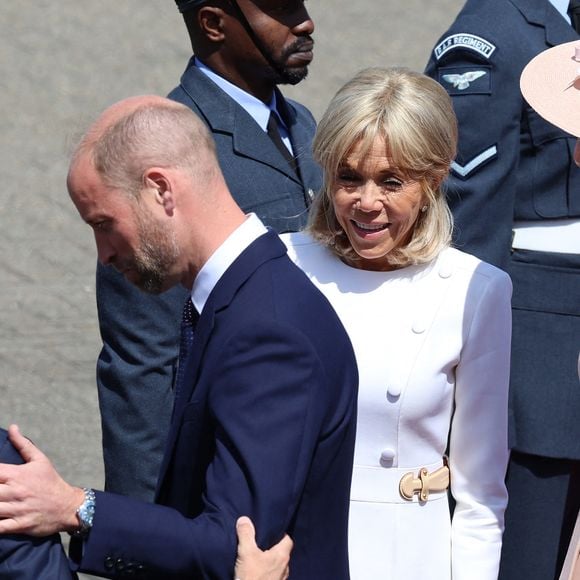 Le prince et la princesse de Galles accueillent le président Emmanuel Macron et sa femme Brigitte Macron à Northolt pour une visite d'état de trois jours.
Le 8 juillet 2025. Geoff Pugh / Pool / Julien Burton via Bestimage