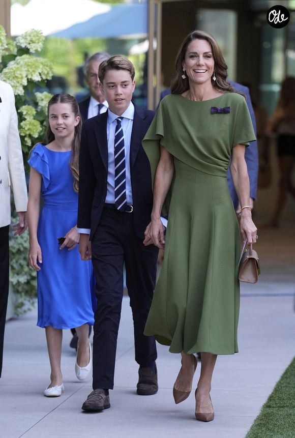 La princesse Charlotte, le prince George et Kate Middleton à Wimbledon, le 12 juillet 2026.

© Andrew Matthews / Bestimage