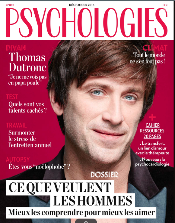 "Psychologies Magazine", Thomas Dutronc, 24 novembre 2015.
