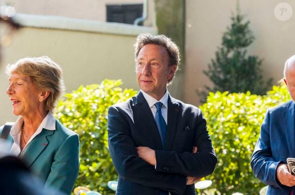 Stephane Bern en visite aux Ateliers Lorin, dans le cadre des Journées européennes du patrimoine à Chartres, le 20 septembre 2024. Photo by Arnaud Hebert/Pool/ABACAPRESS.COM