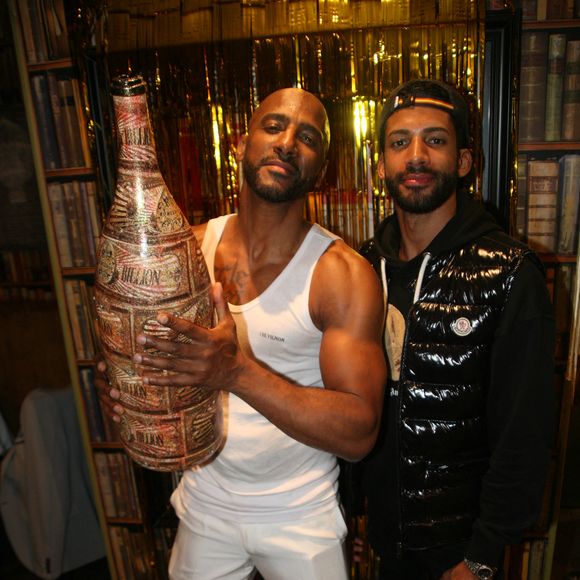 Exclusif - Stomy Bugsy et son fils Bilal Duarte - Stomy Bugsy fête son 50ème anniversaire à la fin de la représentation de la pièce "Un Jour j'irai à Détroit ! " au théâtre du Gymnase Marie-Bell à Paris le 21 mai 2022. © JLPPA/Bestimage