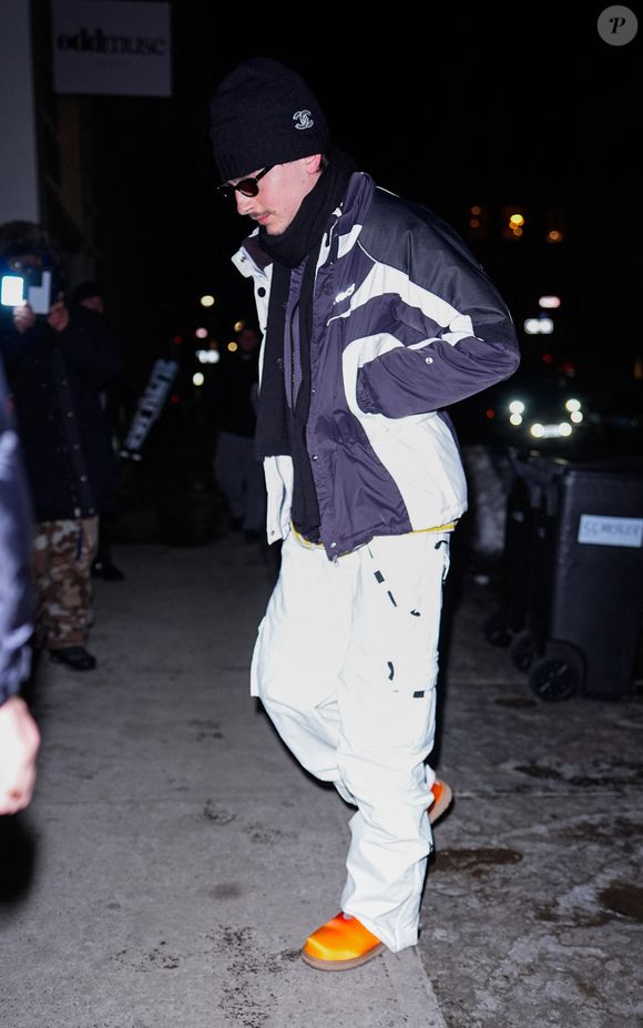 Timothee Chalamet arrive à une projection du film "Marty Supreme" au SVA theater à New York, NY, Etats-Unis, le 29 janvier 2026. © StarMax/Bestimage