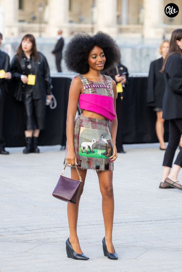 Joyce Cisse au défilé Louis Vuitton "Collection Femme Prêt-à-Porter Printemps/Eté 2026" lors de la Fashion Week de Paris, le 6 octobre 2026 .

© Florian Lavielle / Bestimage