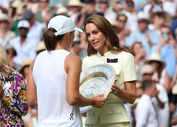 Catherine (Kate) Middleton, princesse de Galles - Iga Swiatek remporte la finale dame du tournoi de tennis de Wimbledon le 12 juillet 2025. Zuma Press/Bestimage