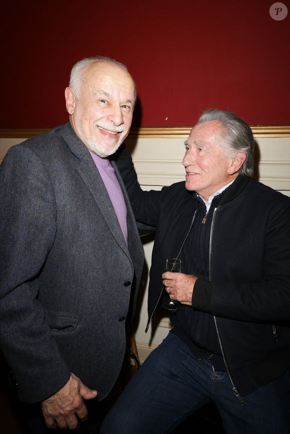 Exclusif -  Francis Perrin et William Leymergie - 50ème de la pièce "Lyly" avec M. Bernier et F. Perrin au théâtre de Paris le 27 mars 2025. © Coadic Guirec/Bestimage